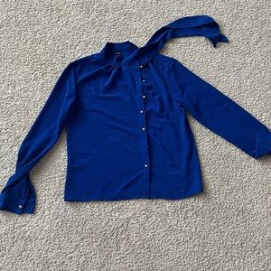 Bright royal blue with golden buttons; Shein (small)